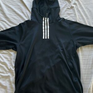 Adidas Black Pullover with Triple Stripes